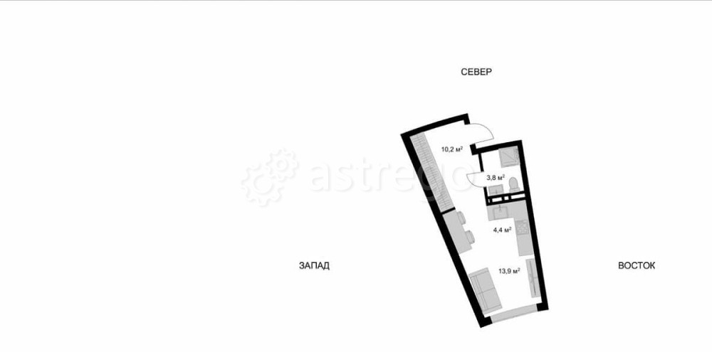 Студия, 32.3 м2, 12/17 эт. Мытищи - изображение 1