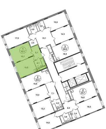 1-комн. квартира, 40 м2, 11/17 эт. Москва
