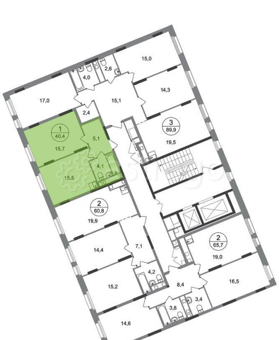 1-комн. квартира, 40 м2, 11/17 эт. Москва - изображение 4