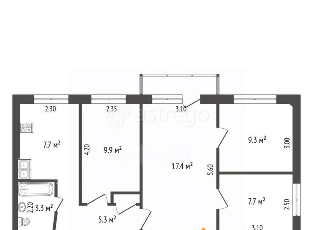 4-комн. квартира, 61.1 м2, 4/5 эт. Новодвинск - изображение 3