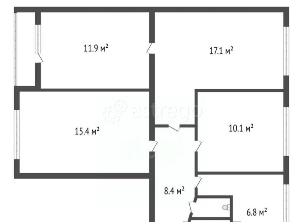 4-комн. квартира, 73.5 м2, 9/9 эт. Санкт-Петербург - изображение 3