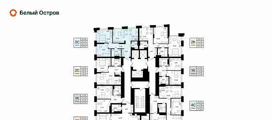 3-комн. квартира, 60.23 м2, 13/20 эт. Уфа