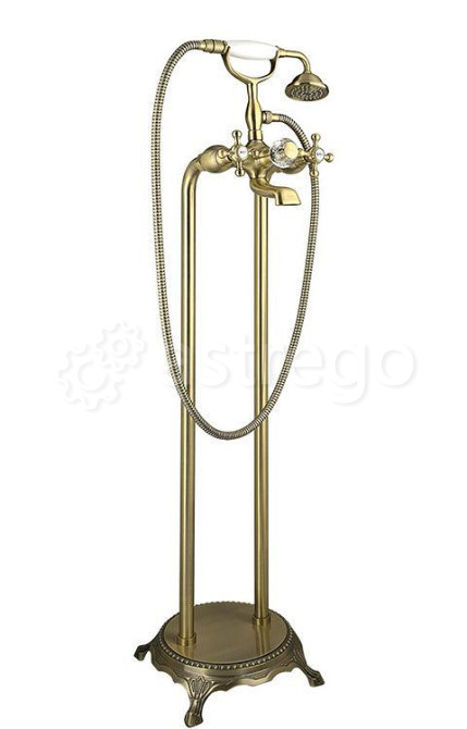 Смеситель напольный для ванны с душем Timo Nelson 1900/02Y-CR антик 1900-02Y-CR Москва - изображение 1