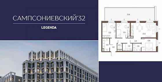 3-комн. квартира, 78.91 м2, 2/10 эт. Санкт-Петербург