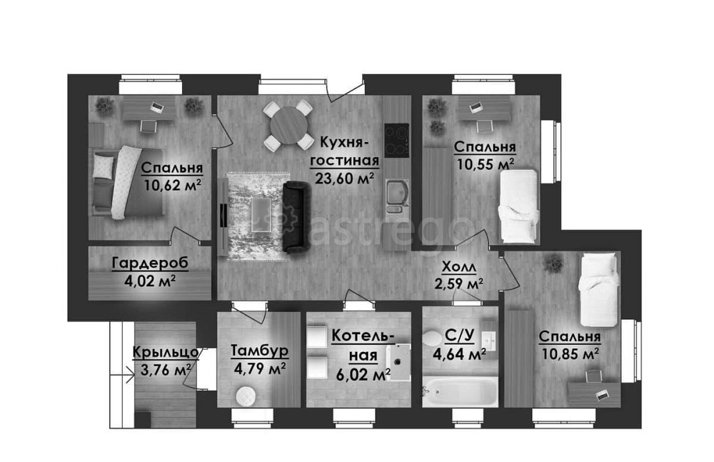 Коттедж, 82 м2, 1 эт. Москва - изображение 1
