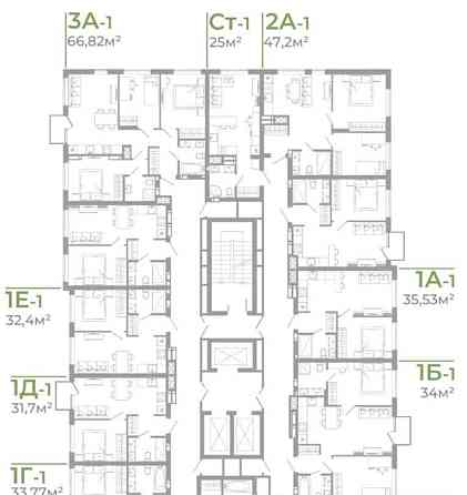 3-комн. квартира, 67.1 м2, 3/25 эт. Астрахань