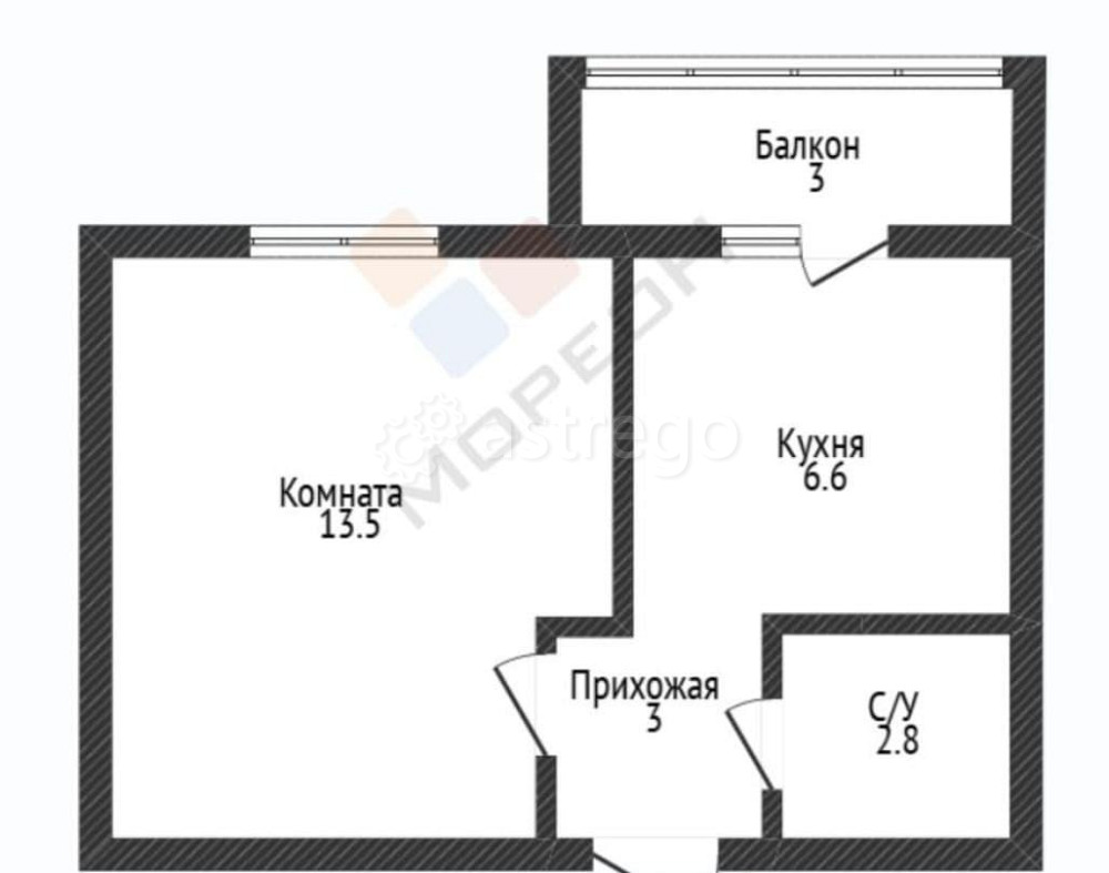 1-комн. квартира, 25.3 м, 1/5 эт. Новая Адыгея - изображение 8