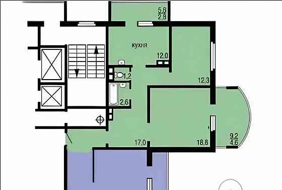 4-комн. квартира, 104.2 м2, 16/18 эт. Красноярск