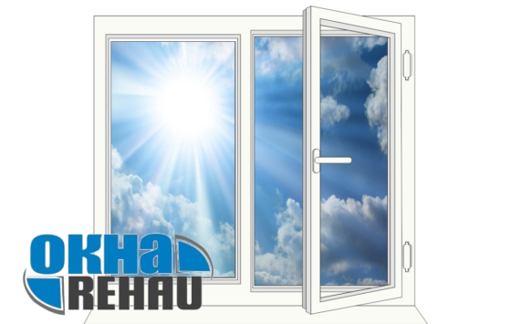 Окно пластиковое двухстворчатое б/у Rehau Grazio 1300х1400 мм без монтажа Екатеринбург