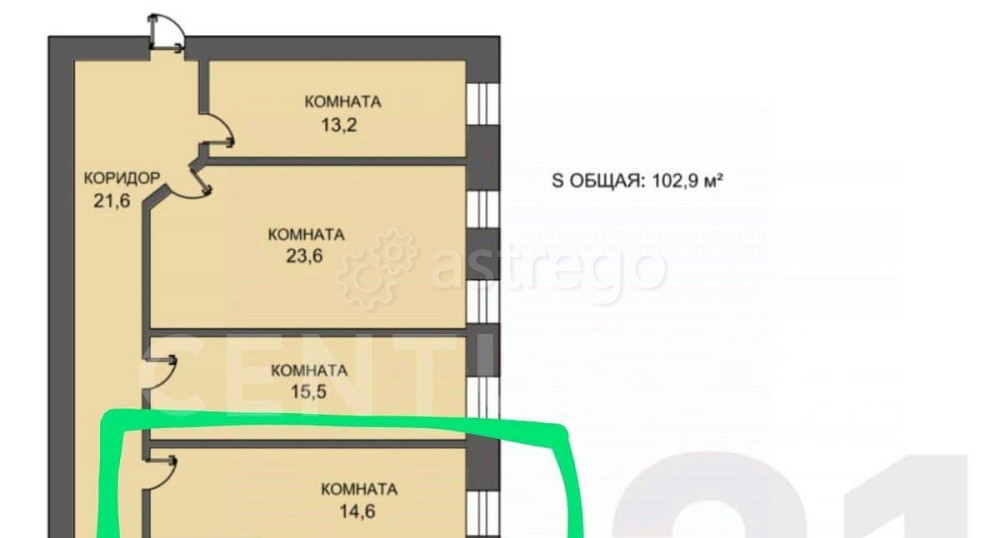 Комната, 14.6 м2, 6/6 эт. Санкт-Петербург - изображение 7