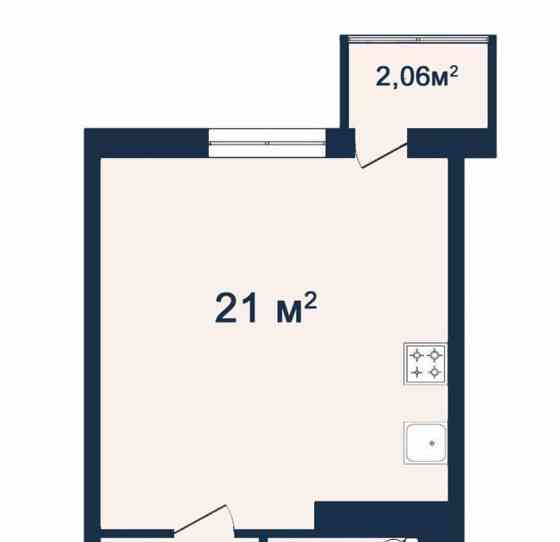 Студия, 29.9 м2, 6/25 эт. Красноярск