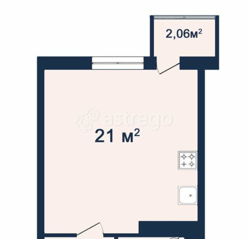 Студия, 29.9 м2, 6/25 эт. Красноярск - изображение 3