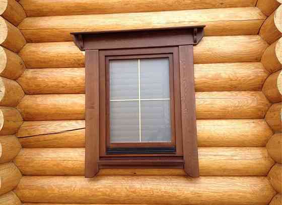 Евроокно деревянное с поворотной фурнитурой стеклопакет 36 мм Пермь