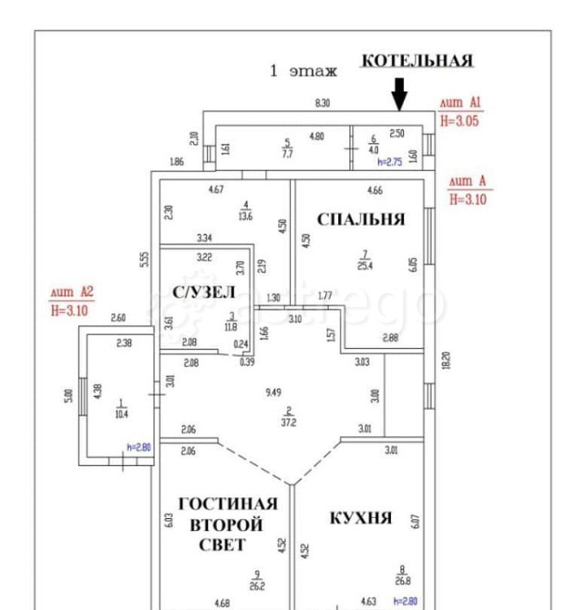 Дом, 297 м2, 10.5 сотки, 2 эт. Барнаул - изображение 2