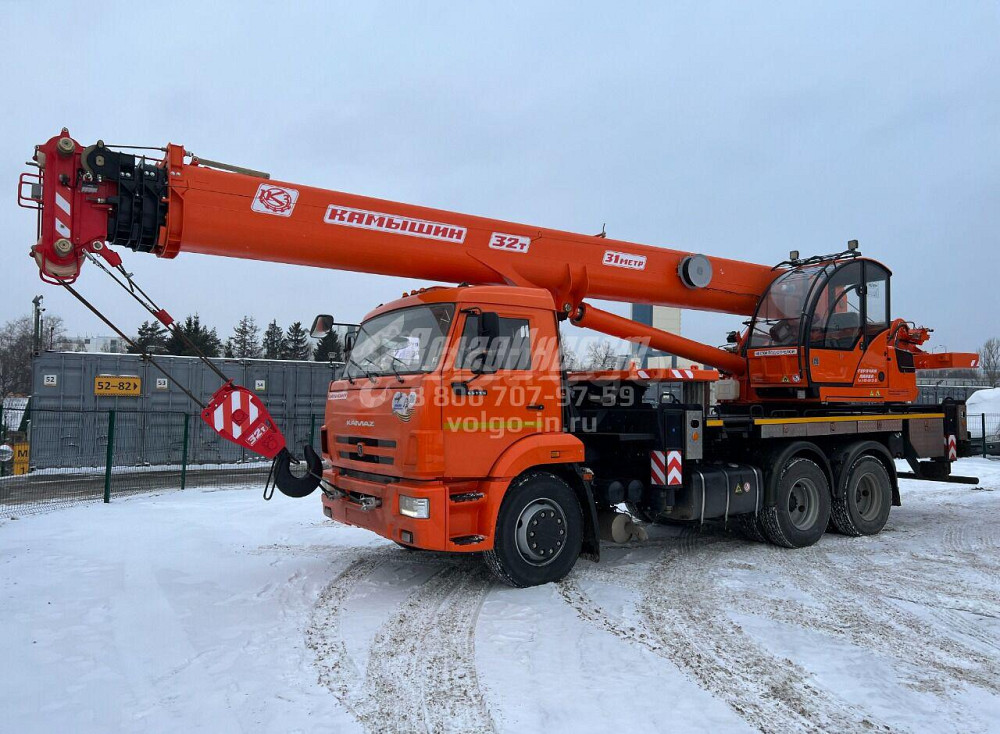 Автокран 32 т 31 м на шасси КАМАЗ 6х4 Москва - изображение 1