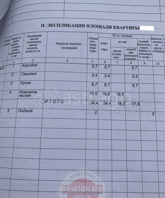 1-комн. квартира, 34.4 м2, 2/3 эт. Северный - изображение 9