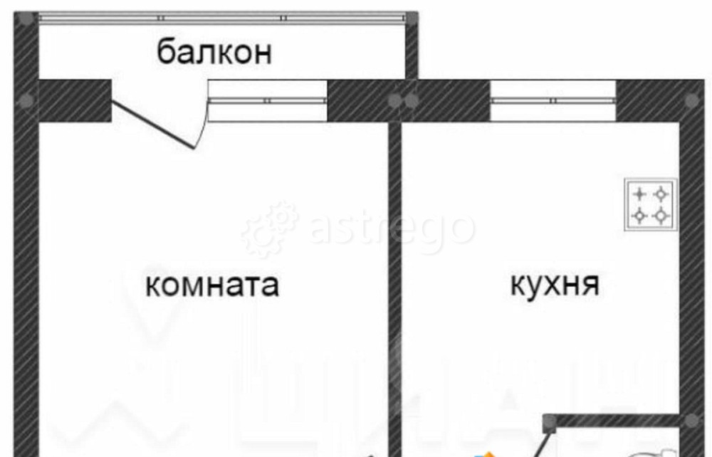 1-комн. квартира, 42 м2, 3/9 эт. Красноярск - изображение 6