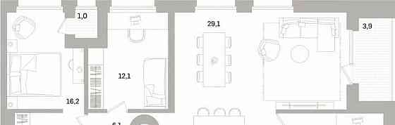 3-комн. квартира, 106.58 м2, 10/16 эт. Санкт-Петербург