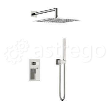 Душевой комплект BOHEME Qubic 474-3-NB Nikel Brush Новосибирск - изображение 1