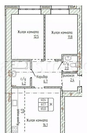 3-комн. квартира, 65 м2, 8/14 эт. Новоалтайск - изображение 1