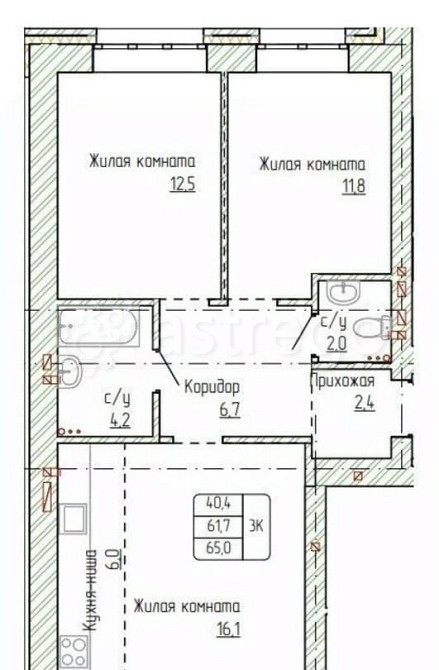 3-комн. квартира, 65 м2, 8/14 эт. Новоалтайск - изображение 1