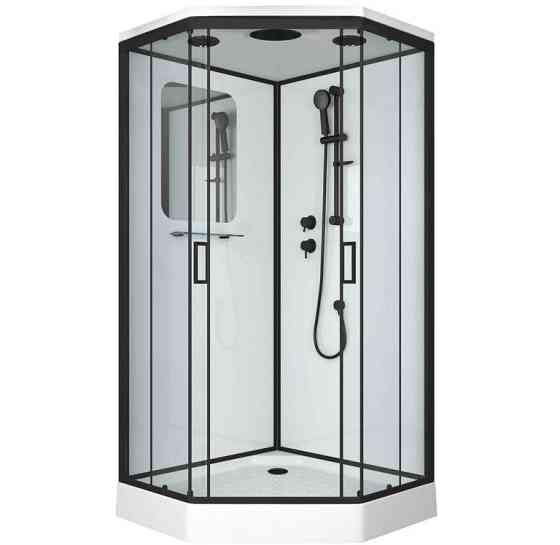 Душевая кабина 100х100 низкий поддон Niagara NG 6902 D Black Красноярск