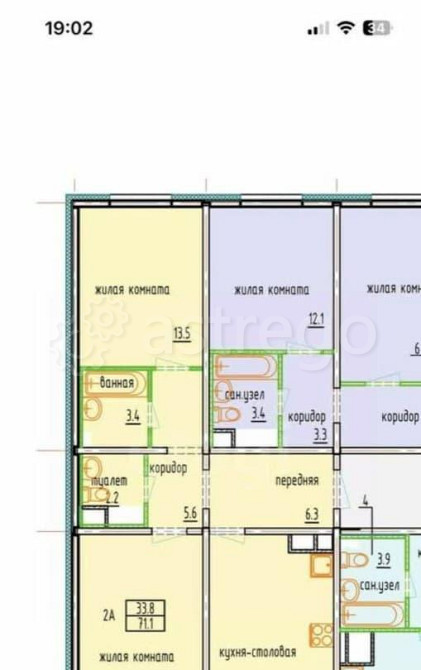 2-комн. квартира, 71.1 м2, 2/5 эт. Чишмы - изображение 1