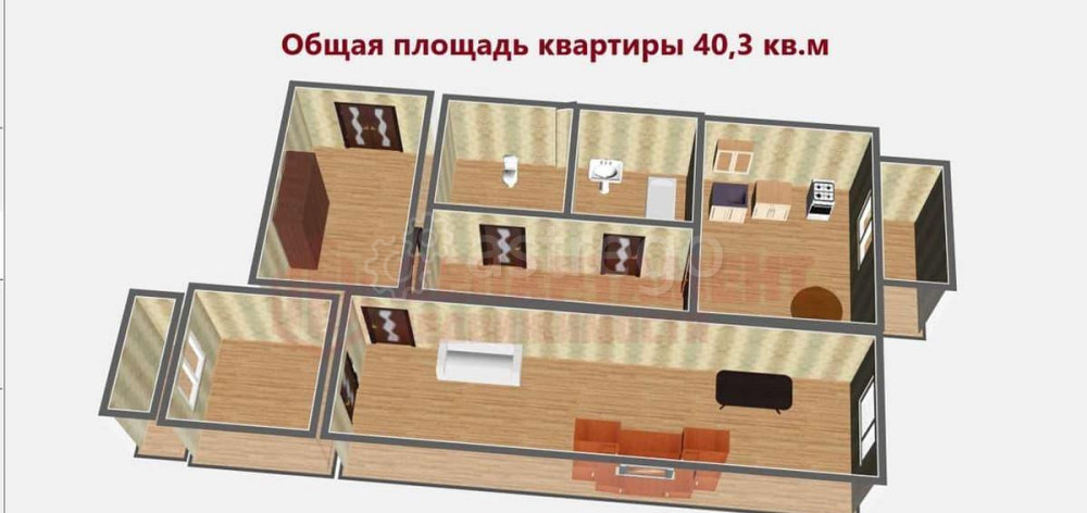 2-комн. квартира, 40.3 м2, 3/5 эт. Астрахань - изображение 7