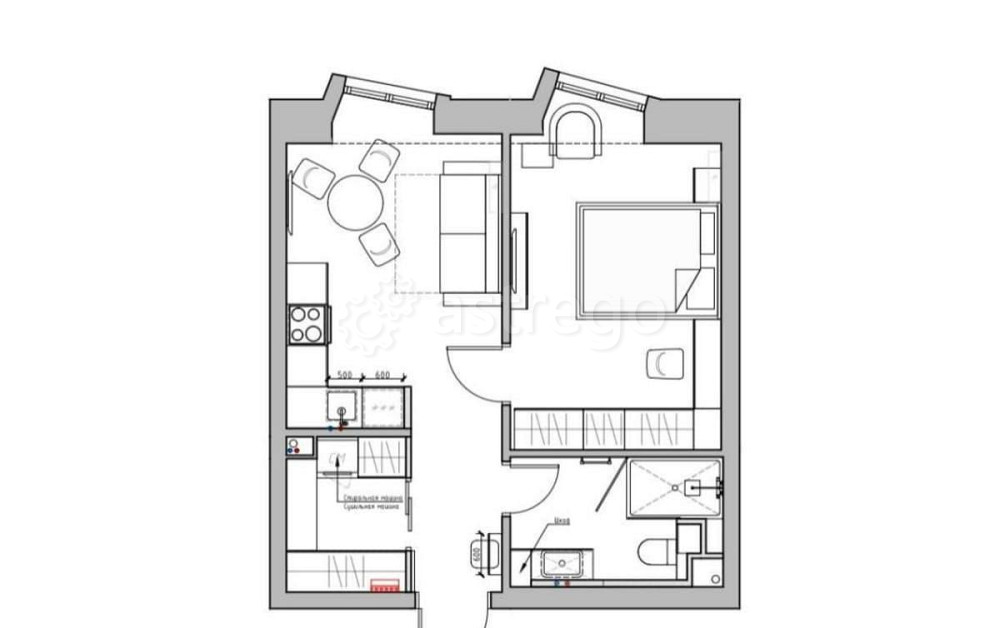 2-комн. квартира, 41 м2, 21/42 эт. Москва - изображение 7