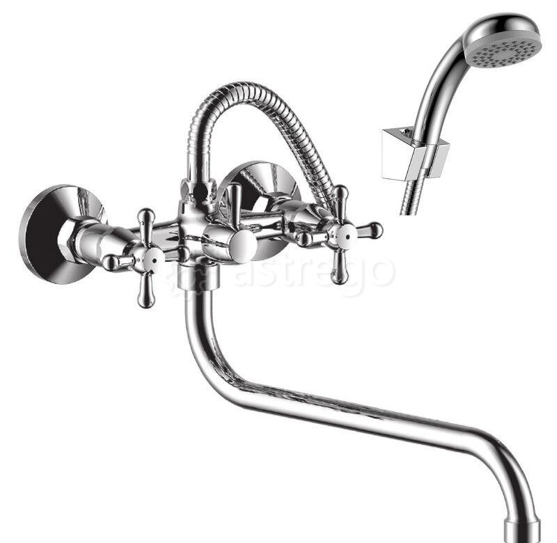 Смеситель универсальный круглый излив L=310мм Rossinka Y02-82 Екатеринбург - изображение 1