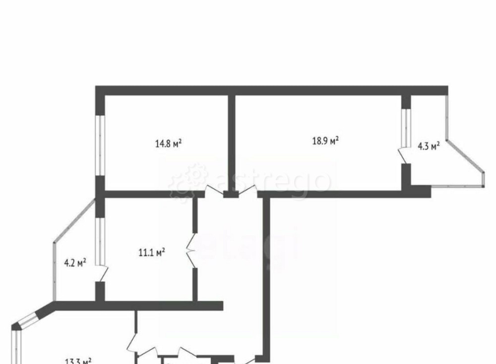 3-комн. квартира, 74.1 м2, 3/17 эт. Лобня - изображение 2