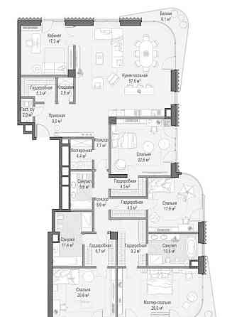 5-комн. квартира, 258 м2, 10/14 эт. Москва