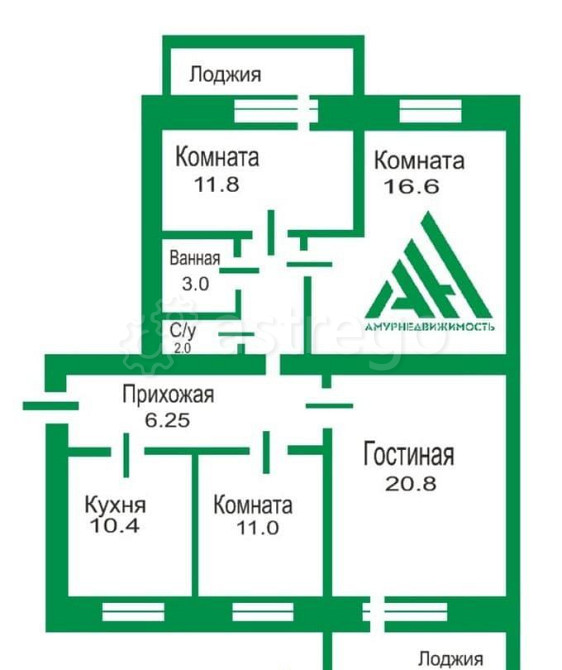 4-комн. квартира, 92.7 м2, 5/5 эт. Благовещенск - изображение 8