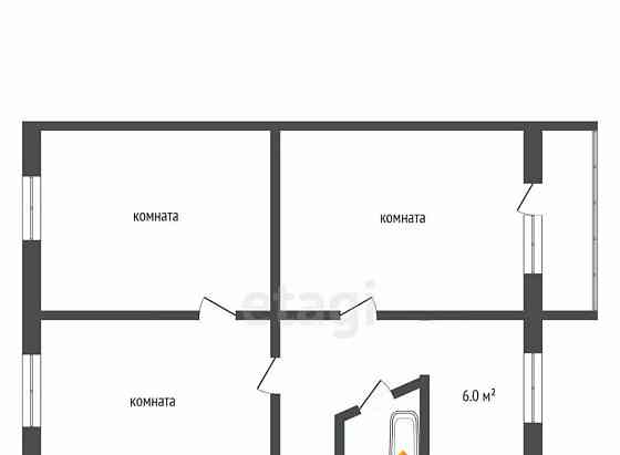 3-комн. квартира, 65 м2, 3/5 эт. Котлас