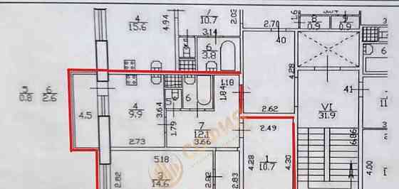 3-комн. квартира, 69.2 м2, 3/9 эт. Санкт-Петербург