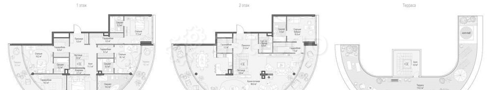 5-комн. квартира, 572.6 м2, 9/9 эт. Москва - изображение 1