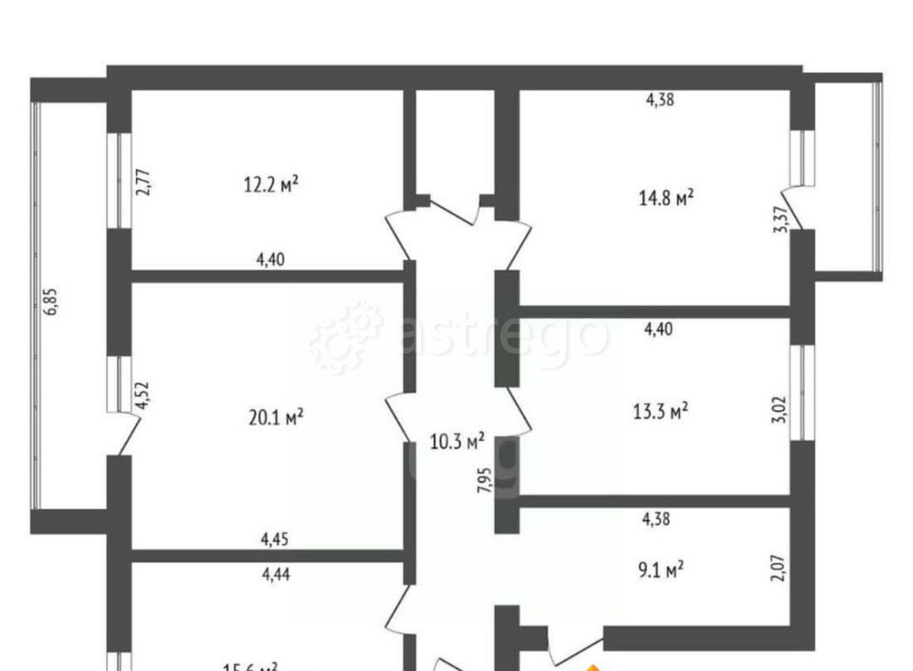4-комн. квартира, 103.9 м2, 7/10 эт. Благовещенск - изображение 1