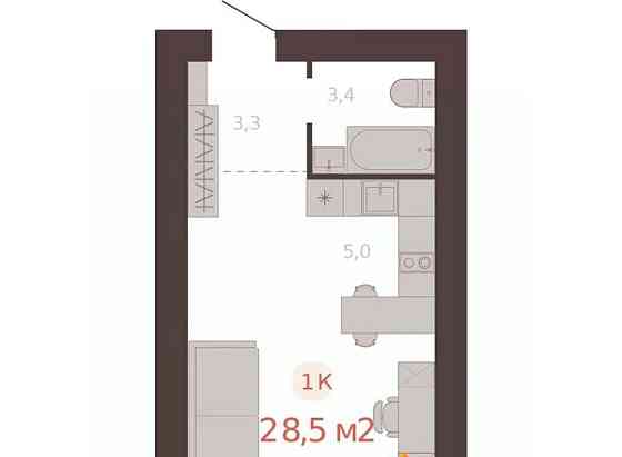 1-комн. квартира, 29 м2, 2/5 эт. Новоалтайск