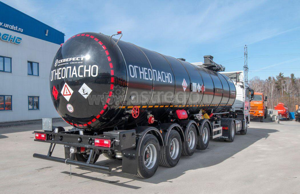 Полуприцеп-цистерна ППЦ-32 Сеспель 946514 темные нефтепродукты 32 м3, 4 оси термос обшивка с ЛКП Краснодар - изображение 1