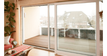 Дверь алюминиевая подъемно-сдвижная двухстворчатая 2500х2100 мм белая Ростов-на-Дону