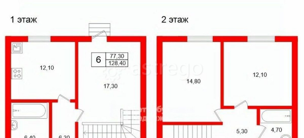 Коттедж, 128 м2, 6 соток, 2 эт. Санкт-Петербург - изображение 7