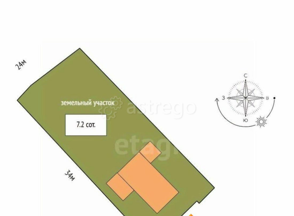 Дом, 71.5 м2, 7.2 сотки, 2 эт. Архангельск - изображение 5