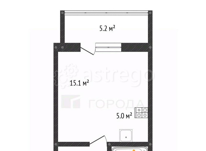 Студия, 31 м2, 6/9 эт. Новоалтайск - изображение 4