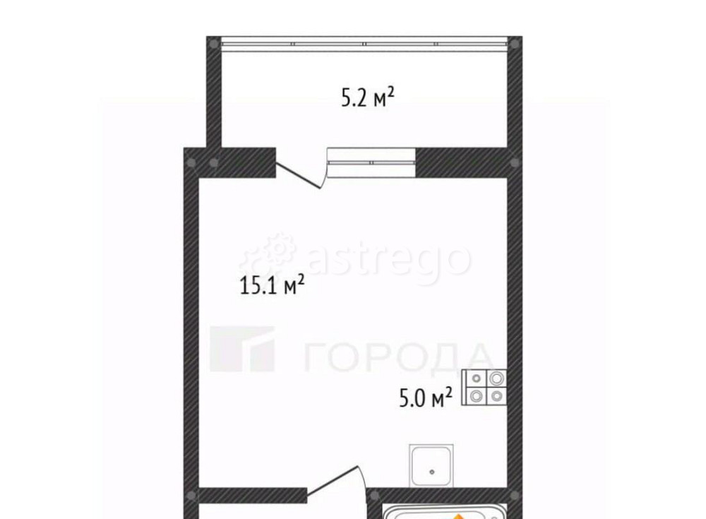 Студия, 31 м2, 6/9 эт. Новоалтайск - изображение 4