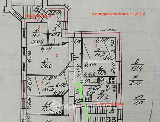 Комната, 64.5 м2, 4/6 эт. Санкт-Петербург