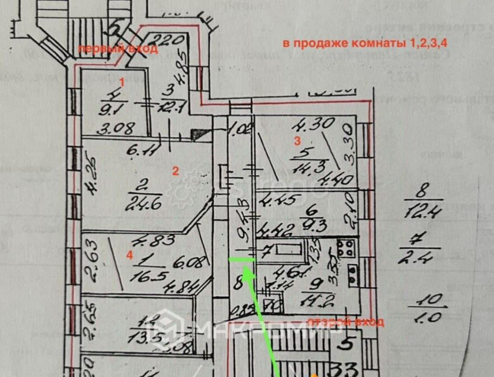 Комната, 64.5 м2, 4/6 эт. Санкт-Петербург - изображение 5