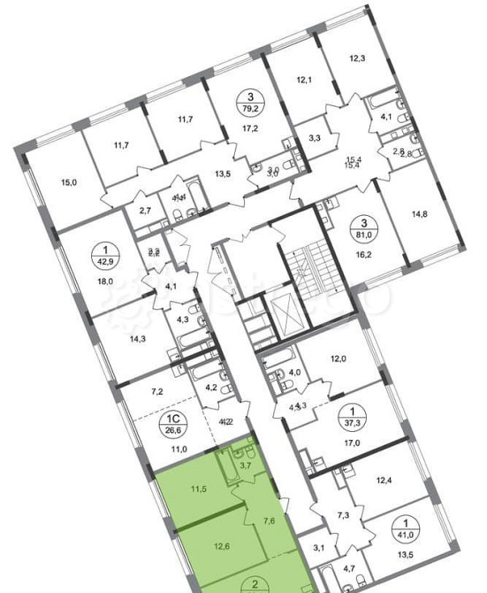 2-комн. квартира, 53 м2, 8/17 эт. Москва - изображение 4
