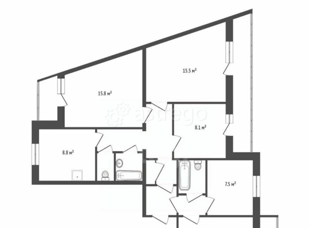 5-комн. квартира, 93.4 м2, 9/9 эт. Красноярск - изображение 4