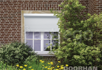 Рольставня ручная на двухстворчатое окно Alutech 1300х1400 мм Красноярск - изображение 1