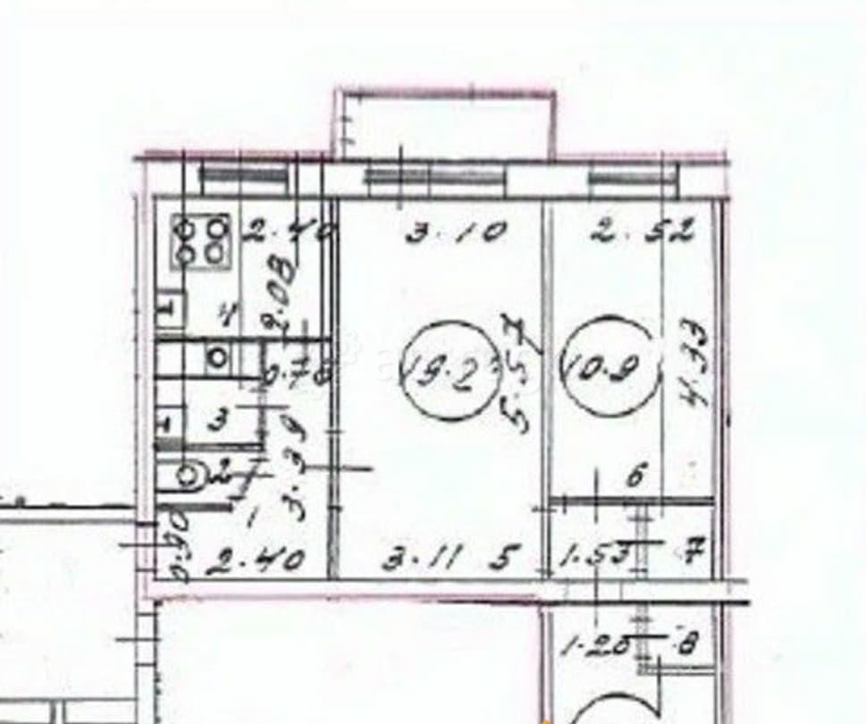 3-комн. квартира, 55.8 м2, 5/5 эт. Санкт-Петербург - изображение 1